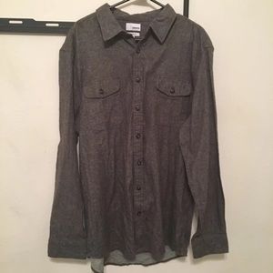 Grey Flannel Button Up XL